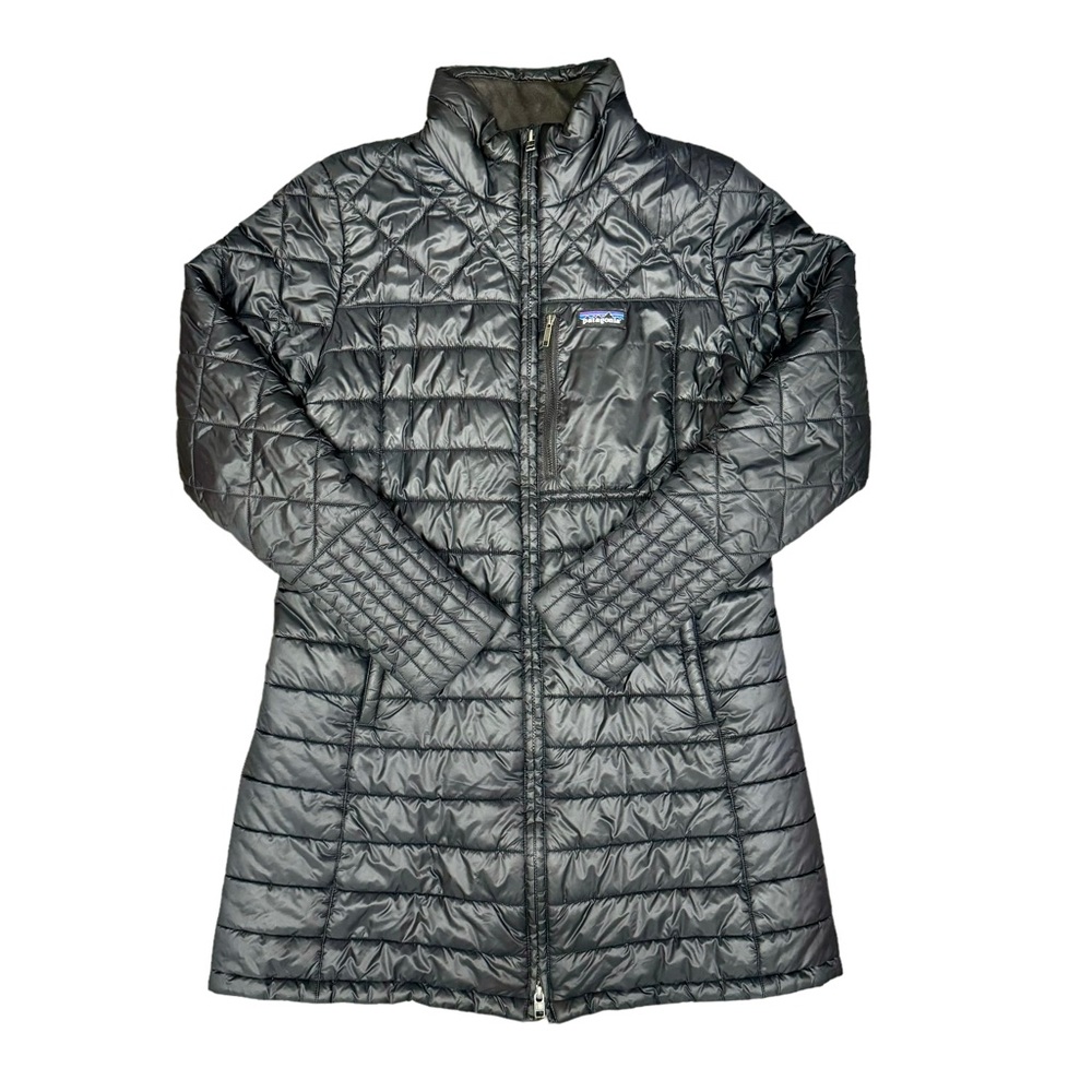 Patagonia Radalie Long Insulated Quilted Parka Coat Black Women's Large L $249